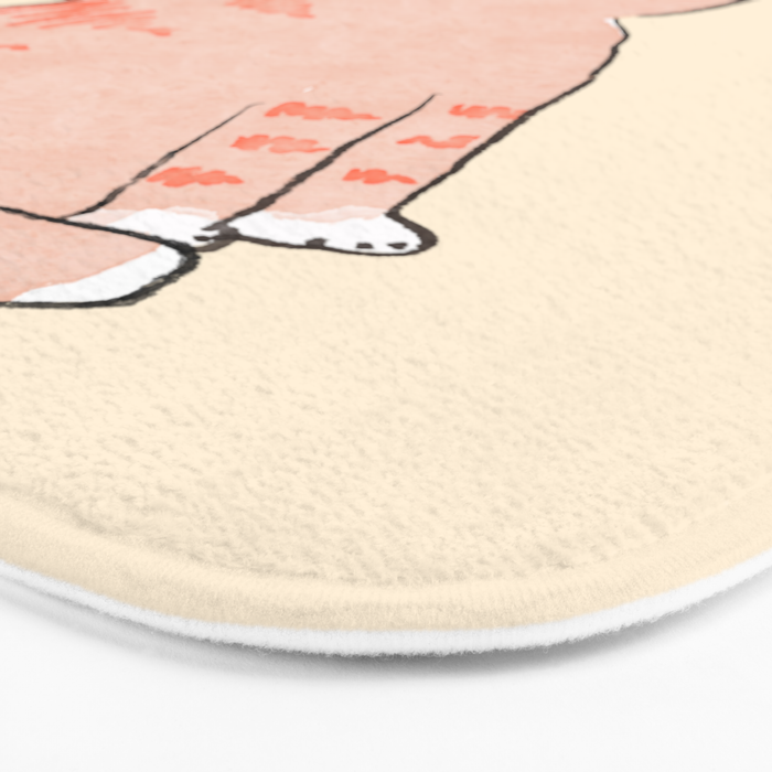 Orange cat Bath Mat Gallery Image 3