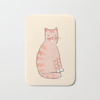 Orange cat Bath Mat Gallery Image 1