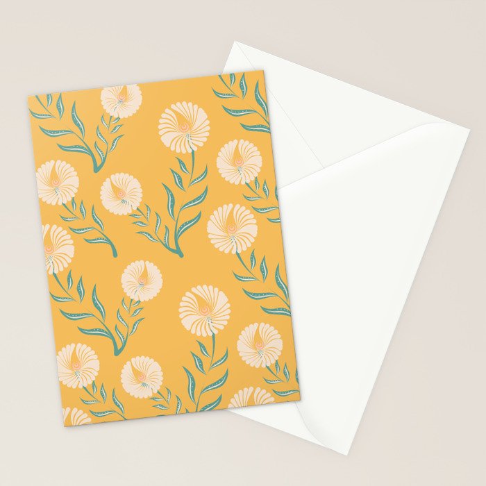 Yellow Flowers Stationery Card Gallery Image 2