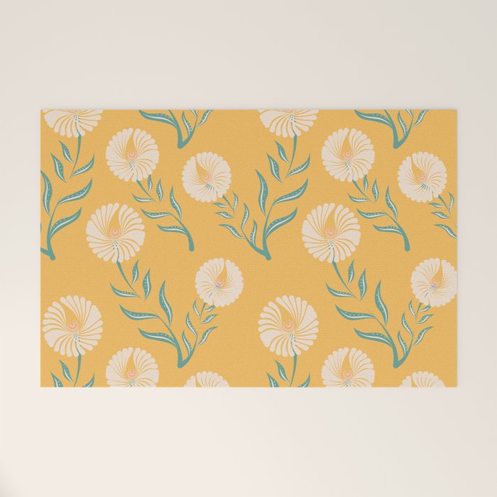 Yellow Flowers Welcome Mat Gallery Image 1