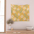 Yellow Flowers Wall Tapestry Gallery Image 2