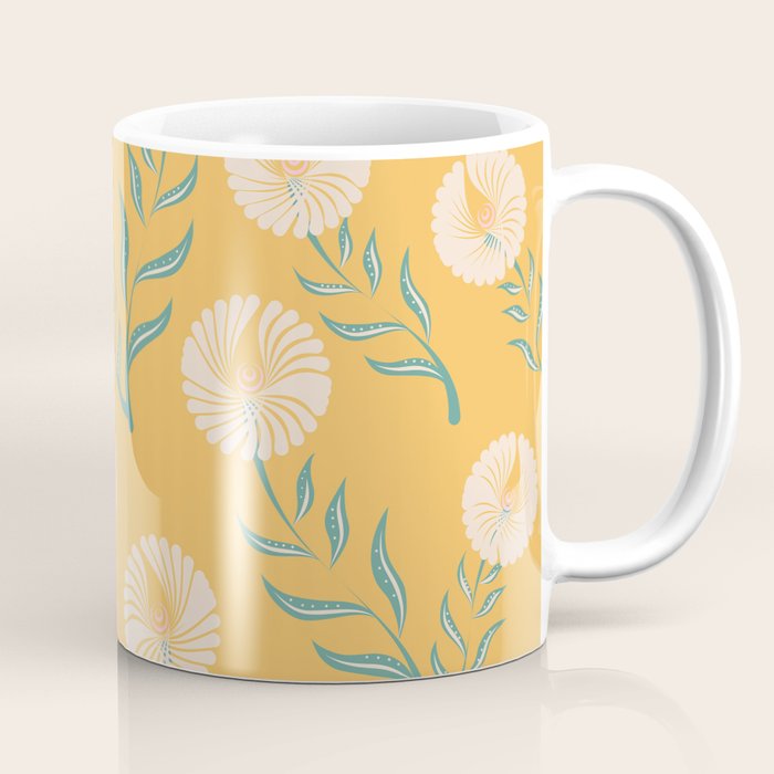 Yellow Flowers Coffee Mug Gallery Image 1