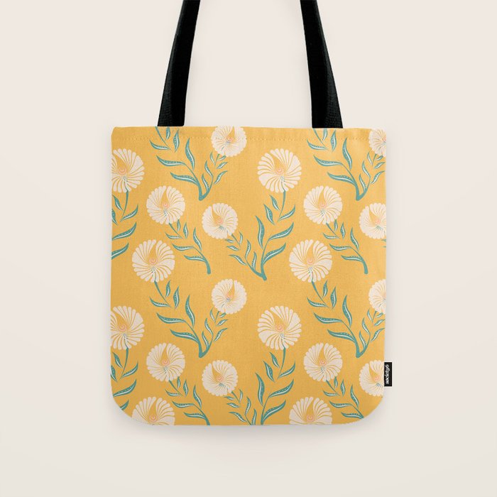 Yellow Flowers Tote Bag Gallery Image 1