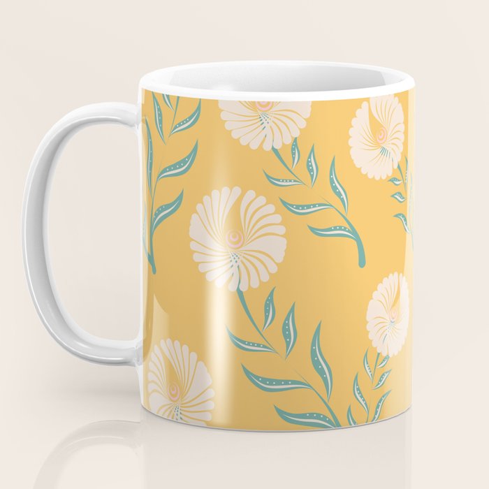 Yellow Flowers Coffee Mug Gallery Image 3