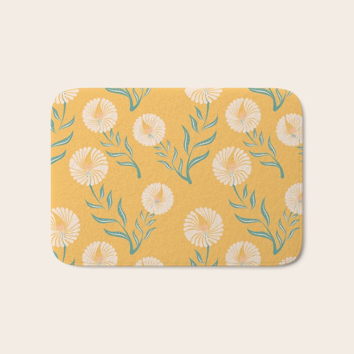 Yellow Flowers Bath Mat Gallery Image 1