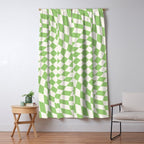 Green Checker Swirl Window Curtain Gallery Image 5