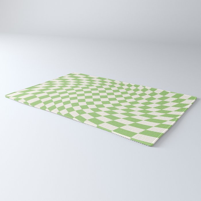 Green Checker Swirl Rug Gallery Image 3