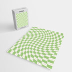 Green Checker Swirl Jigsaw Puzzle Gallery Image 2