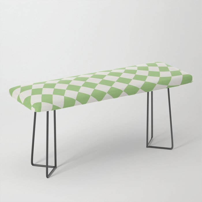 Green Checker Swirl Bench Gallery Image 1