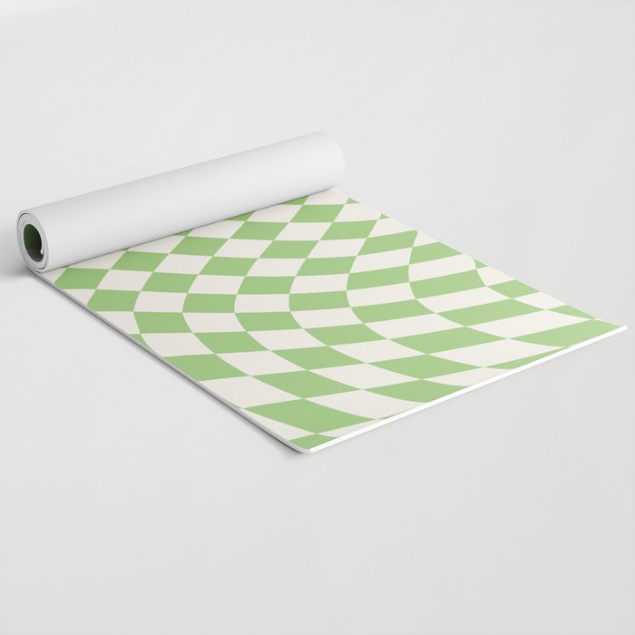 Green Checker Swirl Yoga Mat Gallery Image 2