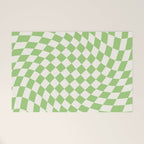 Green Checker Swirl Welcome Mat Gallery Image 1