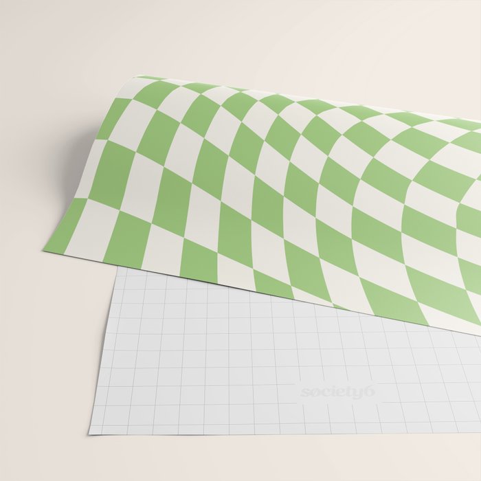 Green Checker Swirl Wrapping Paper Gallery Image 2