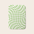 Green Checker Swirl Bath Mat Gallery Image 1