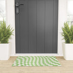 Green Checker Swirl Welcome Mat Gallery Image 3