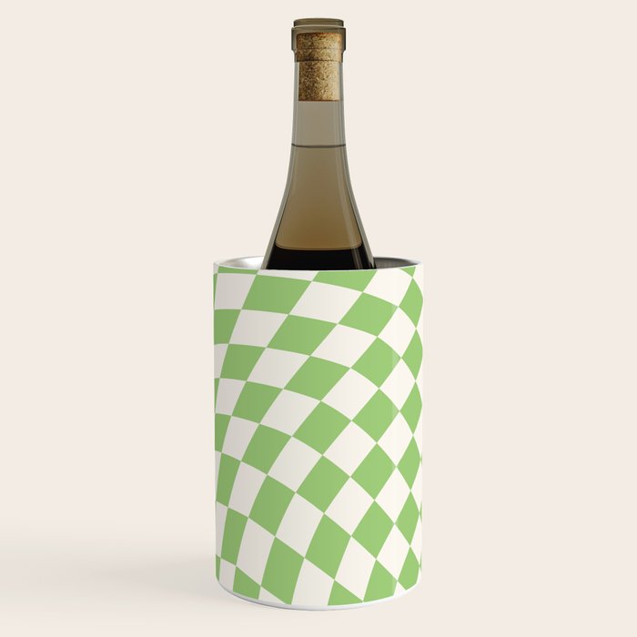 Green Checker Swirl Wine Chiller Gallery Image 2