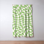 Green Checker Swirl Window Curtain Gallery Image 3