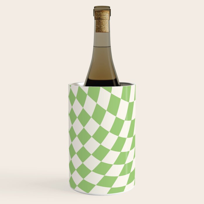 Green Checker Swirl Wine Chiller Gallery Image 3