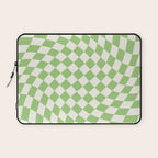 Green Checker Swirl Laptop Sleeve Gallery Image 1