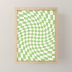 Green Checker Swirl Mini Art Print Gallery Image 1