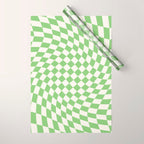 Green Checker Swirl Wrapping Paper Gallery Image 1
