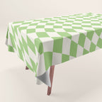 Green Checker Swirl Tablecloth Gallery Image 1