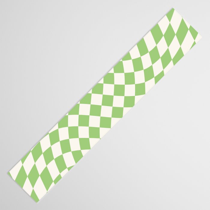 Green Checker Swirl Table Runner Gallery Image 3
