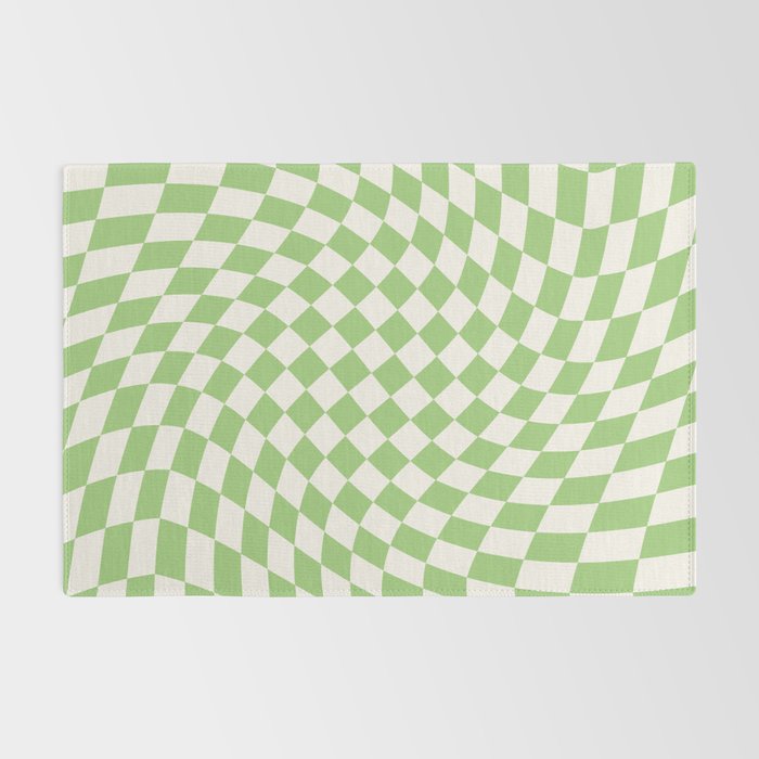 Green Checker Swirl Rug Gallery Image 2