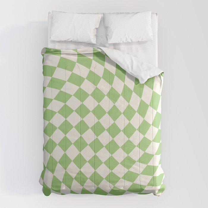 Green Checker Swirl Comforter Gallery Image 1