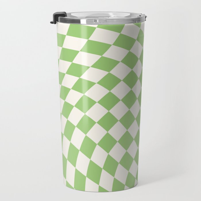 Green Checker Swirl Travel Mug Gallery Image 3