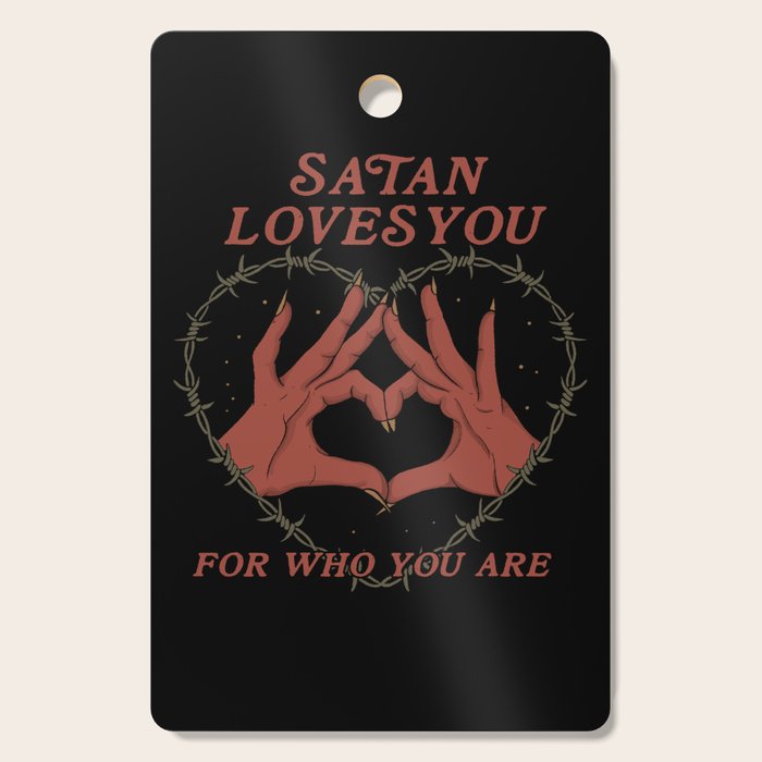 Satan Loves You Cutting Board Gallery Image 1