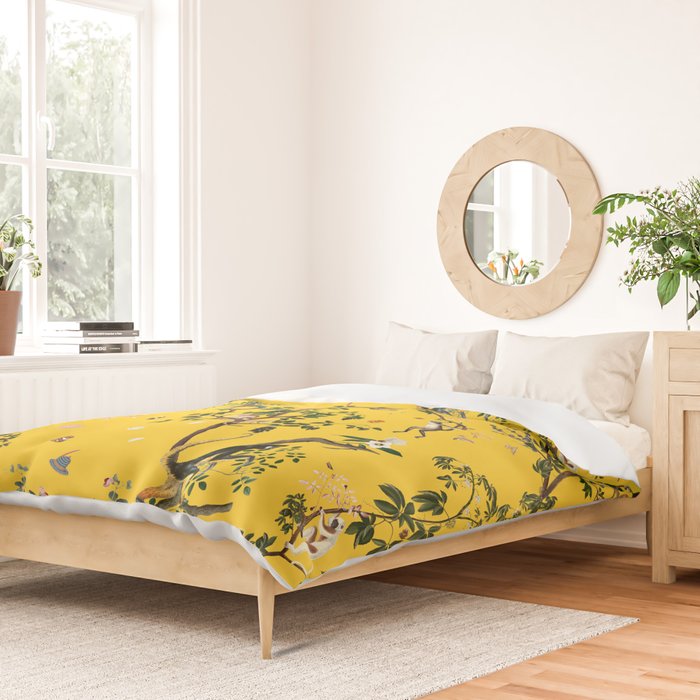 Monkey World Yellow Duvet Cover Gallery Image 2