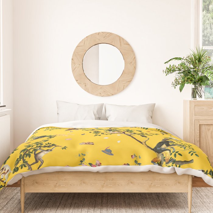 Monkey World Yellow Duvet Cover Gallery Image 3