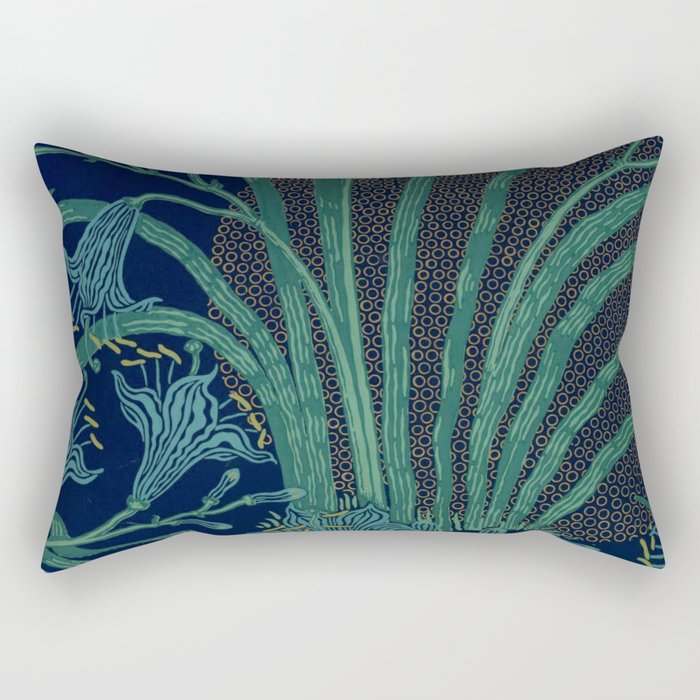 The Day Lily by Walter Crane Rectangular Pillow Gallery Image 1