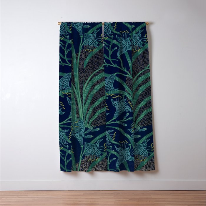 The Day Lily by Walter Crane Window Curtain Gallery Image 3