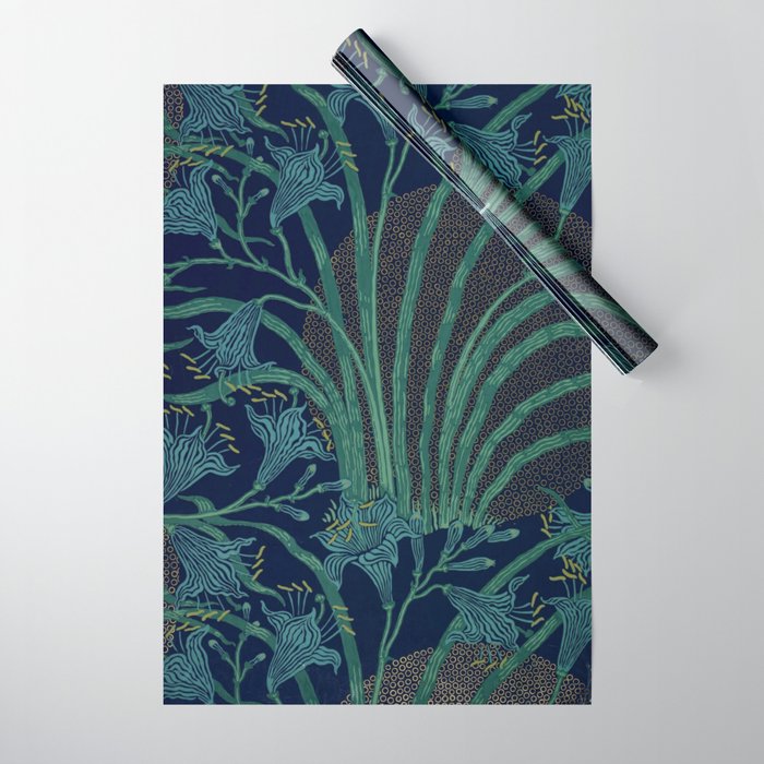 The Day Lily by Walter Crane Wrapping Paper Gallery Image 1