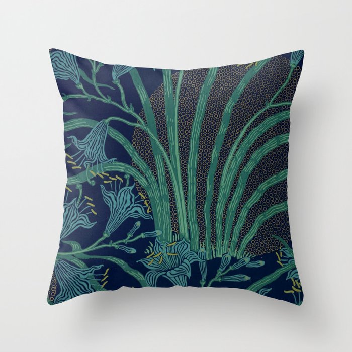 The Day Lily by Walter Crane Throw Pillow Gallery Image 6