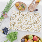 Gold Love Hearts Pattern on White Cutting Board Gallery Image 2