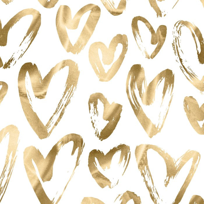 Gold Love Hearts Pattern on White Coffee Mug Gallery Image 2