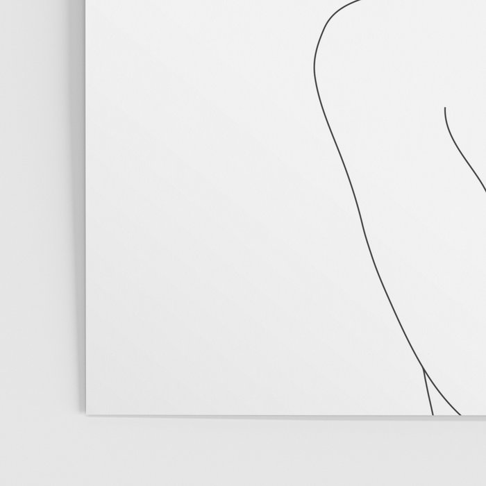 Minimal Line Art Woman Flower Head Poster Gallery Image 3