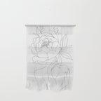 Minimal Line Art Woman Flower Head Wall Hanging Gallery Image 1