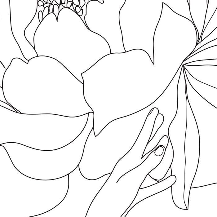 Minimal Line Art Woman Flower Head Coffee Mug Gallery Image 2