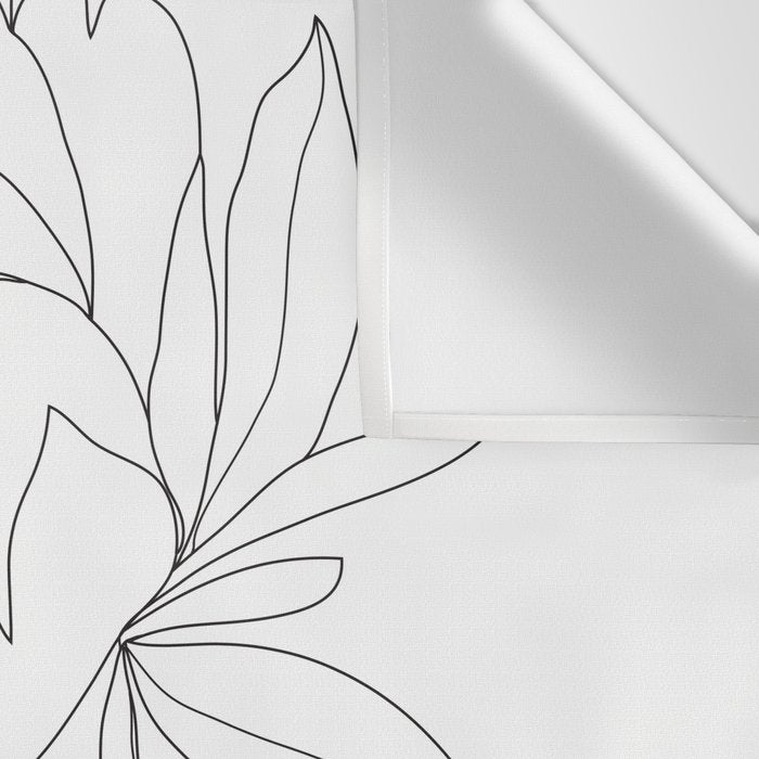 Minimal Line Art Woman Flower Head Wall Tapestry Gallery Image 3