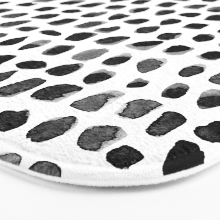 Dots (Black) Bath Mat Gallery Image 3