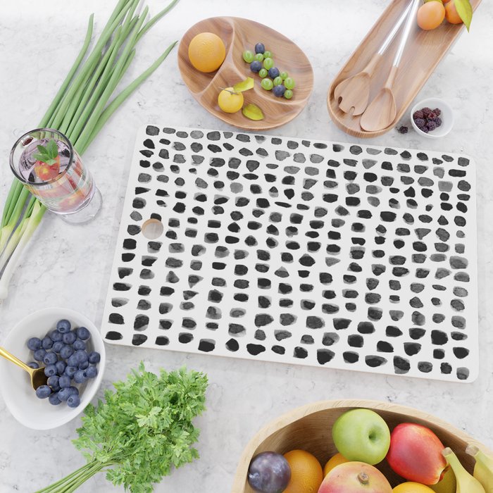 Dots (Black) Cutting Board Gallery Image 2