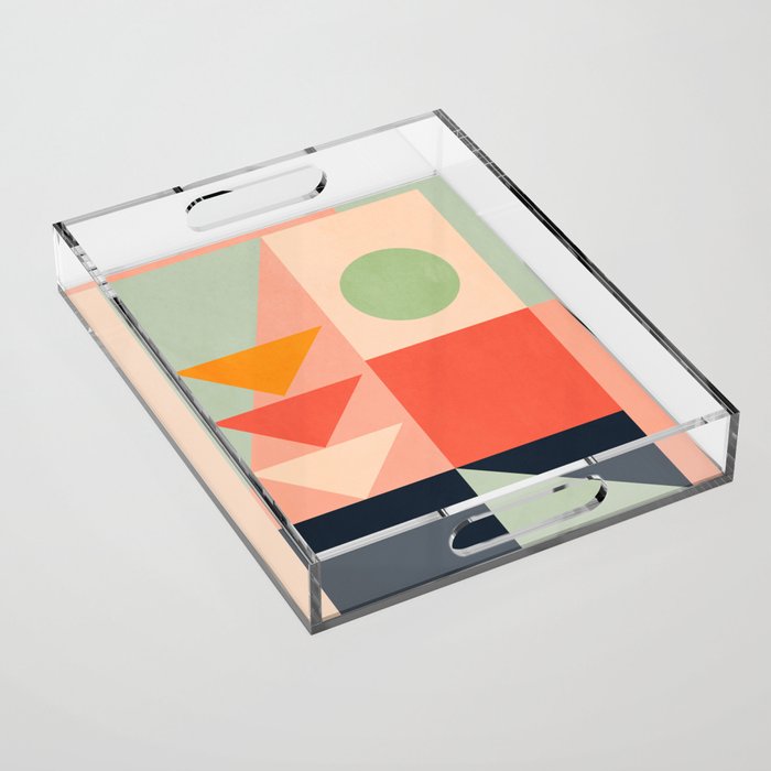 Abstract Geometric Shapes 91 Acrylic Tray Gallery Image 1