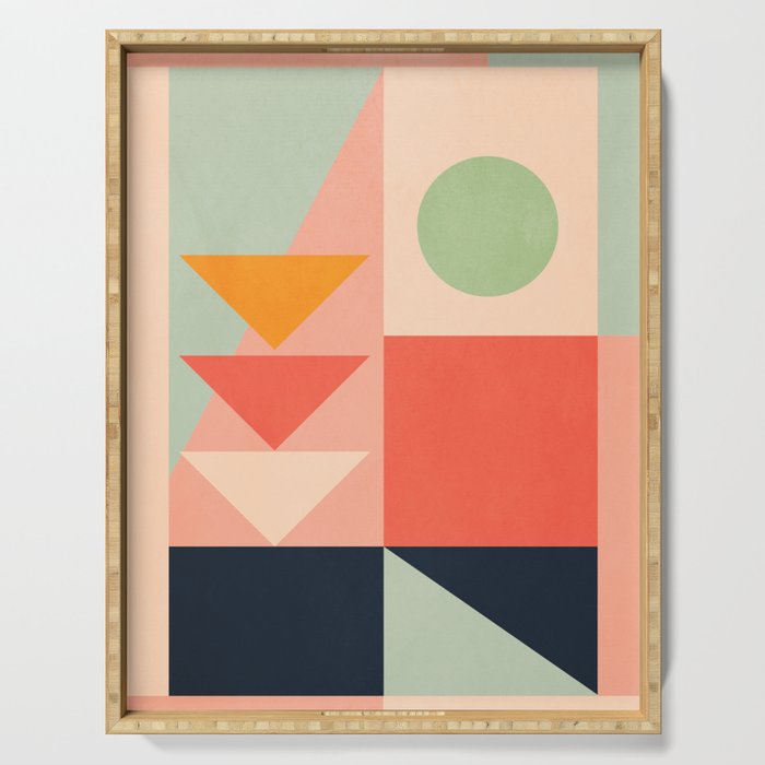 Abstract Geometric Shapes 91 Serving Tray Gallery Image 1