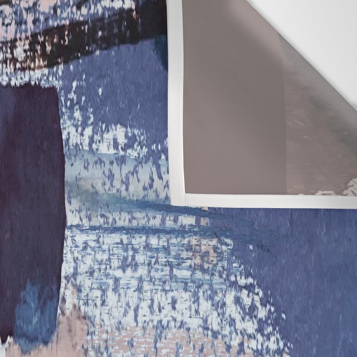 Indigo Brushwork Wall Tapestry Gallery Image 3