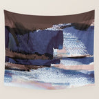 Indigo Brushwork Wall Tapestry Gallery Image 4