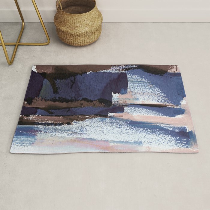 Indigo Brushwork Rug Gallery Image 1