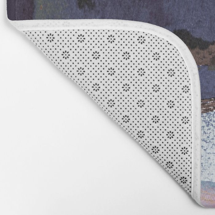 Indigo Brushwork Bath Mat Gallery Image 2